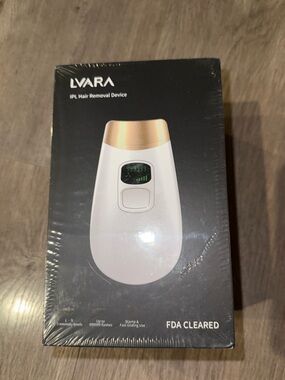 Lvara IPL Hair Removal Device in White with Gold Accent
